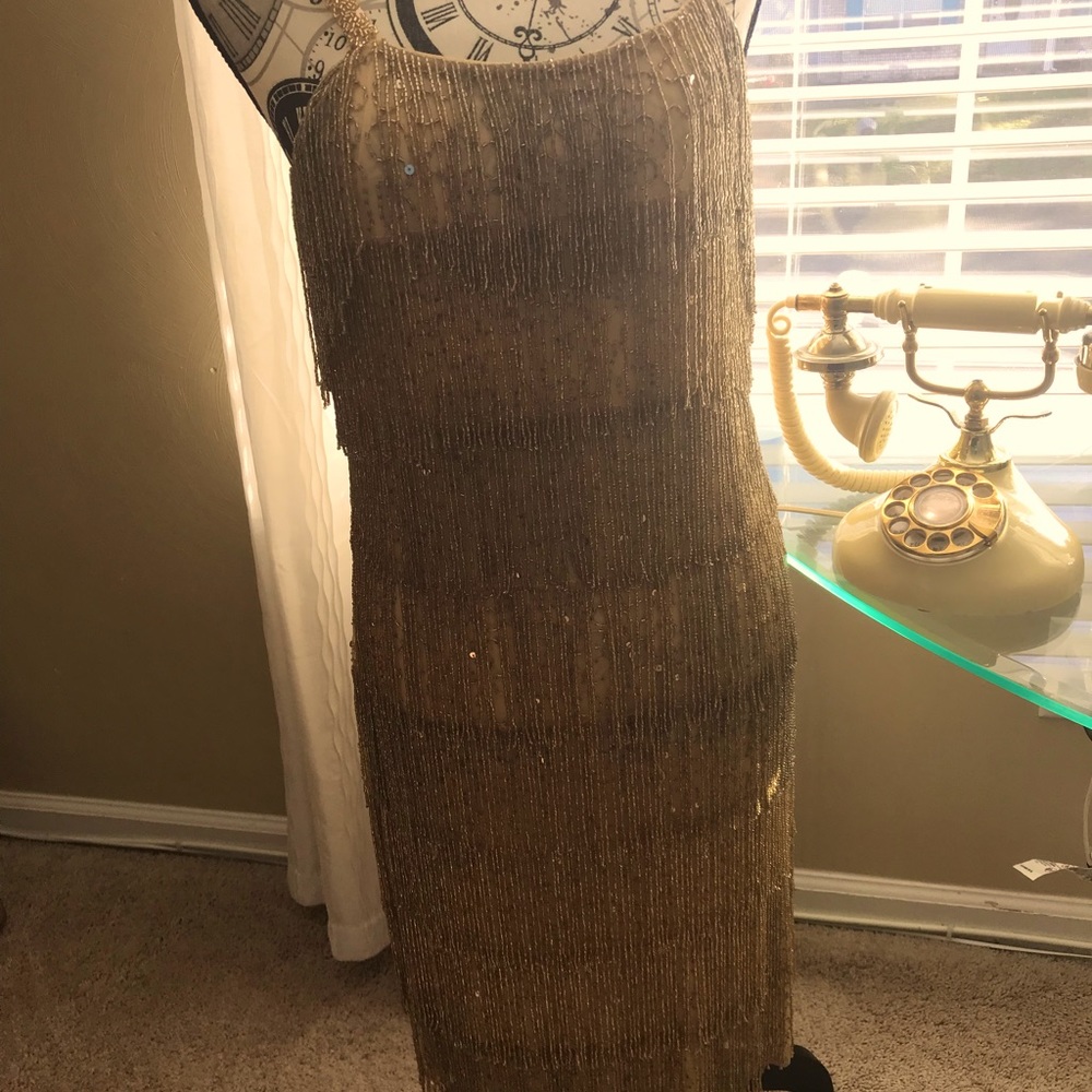 NovaLuke Gold Elegant Dress